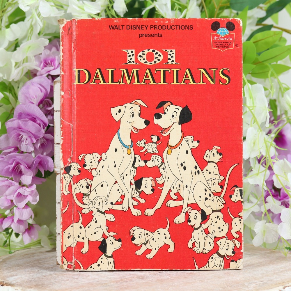 Vintage Disney 101 Dalmatians Book Wonderful World of Reading Hardcover Red